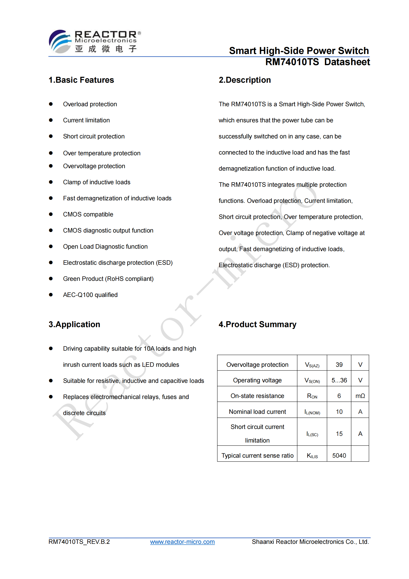 RM74010TS Datasheet REV